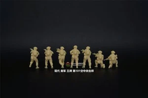  Unpainted 1/72 Modern US air assault division 7PC Mini soldier - Picture 1 of 3