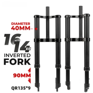 14/16inch E-bike Scooter Snow Fat Fork Inverted Spring Oil Suspension Forks - Picture 1 of 15