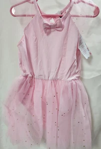 Ibtom Castle Girls Soft Tulle Sleeve with Bowtie Mini Tutu Dress, Pink, 5-6 Y - Picture 1 of 10