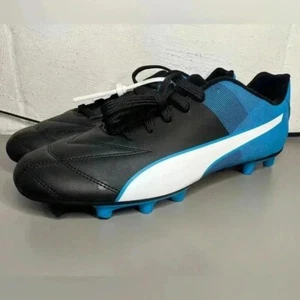 Puma Adreno II FG 10346903 Herren Schwarz Leder Sport Fußball Stollen Schuhe - Bild 1 von 5