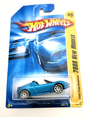 Hot Wheels Tesla Roadster Blue #26 - 2008 New Models - Image 1 of 2
