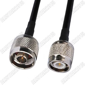 TNC Male to N Male Plug Adapter RF Coax Pigtail Cable RG58 for WiFi 15cm to 5m - Picture 1 of 3