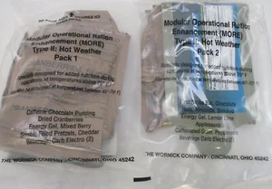 PACK 1 & 2 Modular Operational Ration Enhancement MORE Type II 10/2024 MRE SNACK - Picture 1 of 8