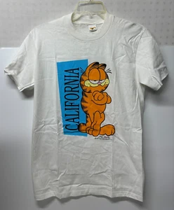 Camiseta Velva Sheen Vintage California Garfield Blanca Lisa Talla: M - Imagen 1 de 4