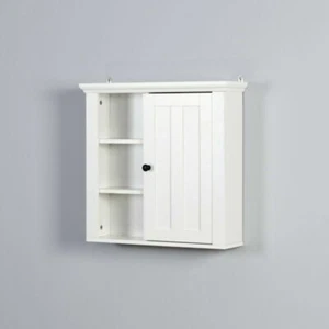 Bathroom Cabinet Wall Mount Medicine Cabinet W/ Single Door Shelf Storage White - Picture 1 of 12