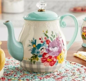 Pioneer Woman ~ Sweet Romance ~ 1.48 Quart Teapot ~ Stoneware ~ Floral Design - Picture 1 of 11