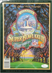 Troy Aikman Hand Signed Autographed Super Bowl Program Cowboys JSA V53586 - Picture 1 of 3
