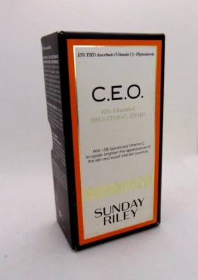 SUNDAY RILEY C.E.O. 15% Vitamin C  Brightening Serum 0.5oz/15ml NIB - Image 1 of 3
