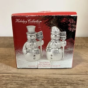 Godinger Silver Art Co. Holiday Snowman Silver Plated Salt And Pepper Shaker - Picture 1 of 6