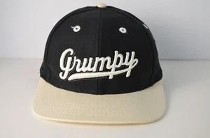 Grumpy Dwarf Hat Cap Strap Back Mens Black Disney Store Cotton One Size Dwarves - Picture 1 of 12