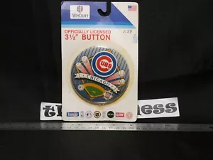 NIP Vintage Licensed WinCraft Chicago Cubs 3.5" Button Pinback MLB Baseball - Picture 1 of 1