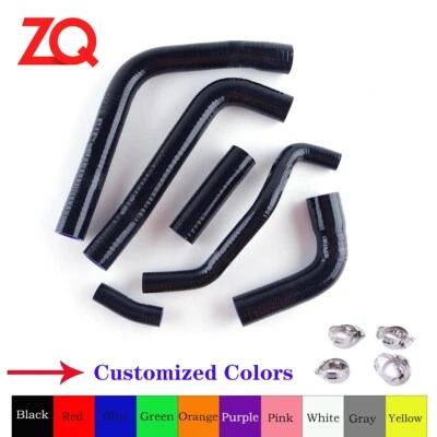 Manguera de tubo de refrigerante de radiador de silicona negra para Yamaha YZF R6 1999 2000 2001 2002 Foto 1 de 4
