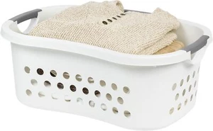 IRIS USA 50L Plastic Hip Hold Laundry Basket&Built-Carry Handles, 1.5 Bushel - Picture 1 of 11