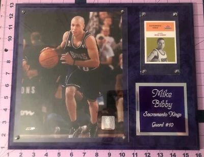 Placa Mike Bibby Sacramento Kings 16"x13" Foto 1 de 2