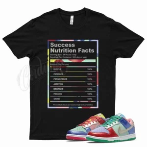 Black SUCCESS T Shirt for N Dunk Low WMNS Sunset Pulse Metallic Multi Color - Picture 1 of 3