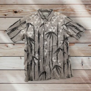 Honolua Hawaiian Shirt Mens XL Beige Button Up Short Sleeve Cotton Floral - Picture 1 of 4