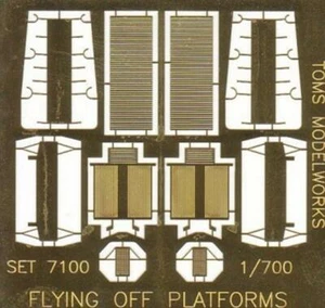 TOM's 1/700 Flying Off Platforms for WWI US & British Battleships 7100 x - Picture 1 of 1
