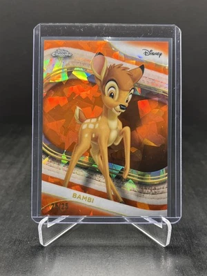 2025 Topps Chrome Sapphire Disney Bambi Orange 25/25 #7 Bookend - Image 1 of 2
