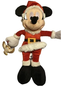 DISNEY PARKS AUTHENTIC SANTA MICKEY HOLIDAY PLÜSCH MIT EULE PLÜSCHORNAMENT - Bild 1 von 5