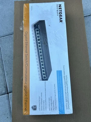 NETGEAR GS316 16-Port Gigabit Ethernet Unmanaged Switch – New Sealed - Image 1 of 3
