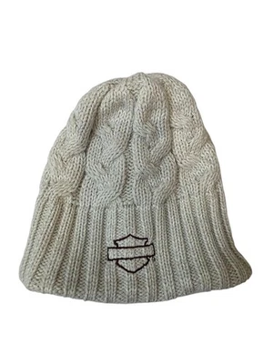 Sombrero Harley Davidson Mujer Beige Tejido Gorro Forrado de Vellón Exterior Invierno Foto 1 de 4