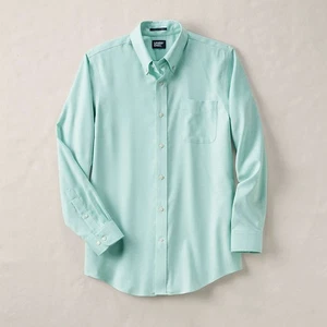 Lands End Buttondown 60/40 Oxford. Mens 15 H x 33. Aqua Mint. Brand New w/tags! - Picture 1 of 12