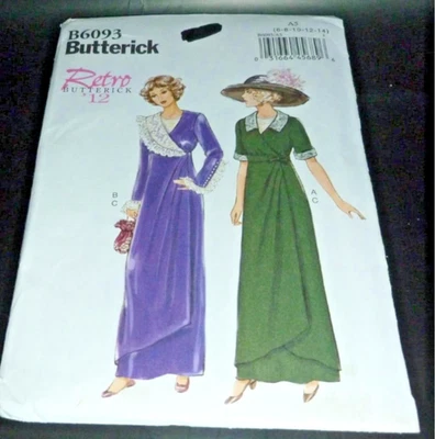 Edwardian Victorian Retro 1912 Dresss Belt Bib Costume Sewing Pattern 6-14 LARP - Image 1 of 3