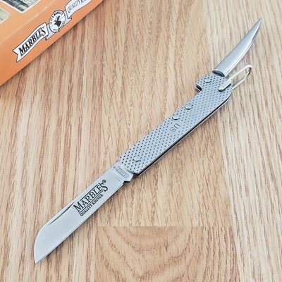 Marbles GI 折叠刀 Marlin Spike 不锈钢羊脚刀片和手柄 — 第 1/4 张图片