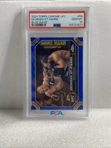2024 Topps Chrome Georges St-Pierre Bluewave /75 PSA 10 - Bild 1 von 2