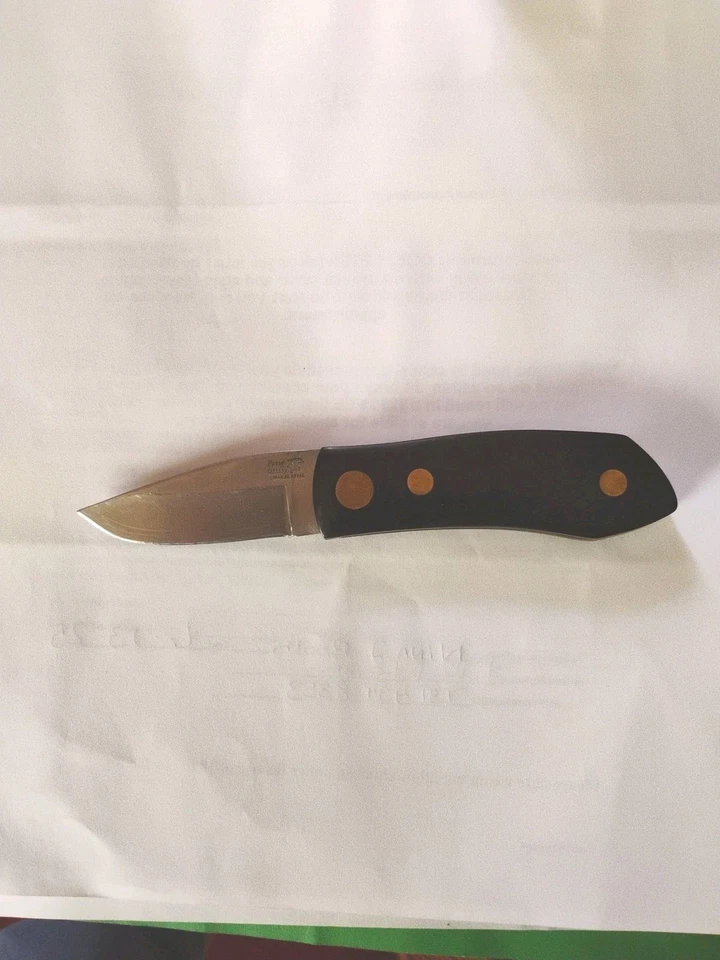 Cuchillo de acero vintage Frost Cutlery hoja quirúrgica, madera Barry rara cerradura oscilante Foto 1 de 2