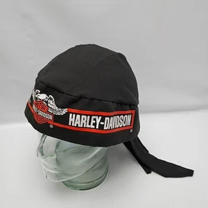 Harley Davidson Skull Cap Do Rag Bandana Head Wrap Schwarz Made In USA - Bild 1 von 6