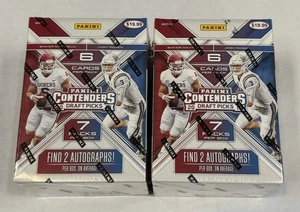 2- 2018 Contenders Draft Picks Football Blaster Box Factory Sealed 2 Autographs - Picture 1 of 6