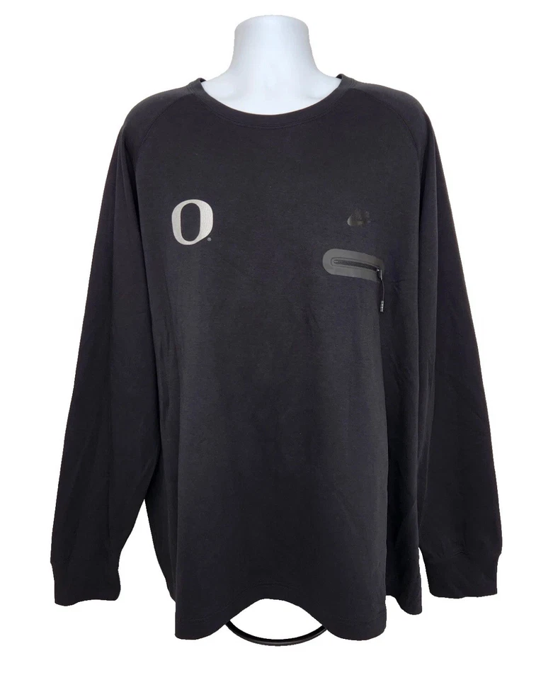 Used Oregon DUCKS Football TEAM ISSUED Nike Lightweight SWEATSHIRT    Men's  4XL - Image 1 of 3
