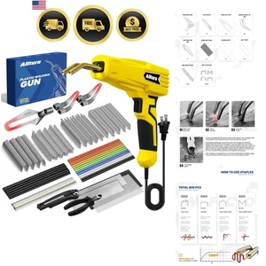 Kunststoff Schweißgerät Kit 2 in 1 Heißklammern Reparaturpistole Auto Stoßstange Zum Selbermachen Werkzeuge - Bild 1 von 9