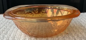 Jeannette Floragold Louisa Caléndula Iridiscente Cuadrado Bayas Cuenco De Colección - Imagen 1 de 3