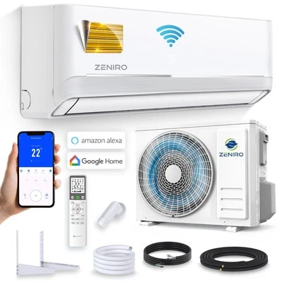 Split Klimagerät Set Klimaanlage Heizfunktion ECO Inverter 12000 BTU 3,5kW WiFi - Bild 1 von 4