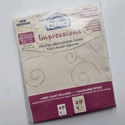 DMC Impressions Printed Needlework Cross Stitch Fabric 14 Count 14"x18" - Image 1 of 4