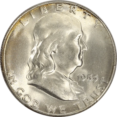 1953-S Franklin Half Dollar 50c PCGS MS 65 Cover