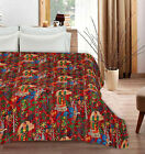 Handmade Kantha Quilt Farida Kahlo Cotton Hippie Bohemian Picnic Throw Bedcover