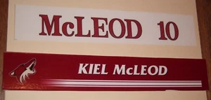 PHOENIX COYOTES Kiel McLeod locker room nameplates w/old logo from late 1990s - Picture 1 of 3