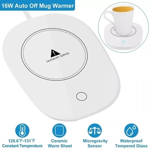 Coffee Cup Warmer Electric Mug Tea Milk Heater Pad Mat Office Home Auto Shut Off - Picture 1 of 5