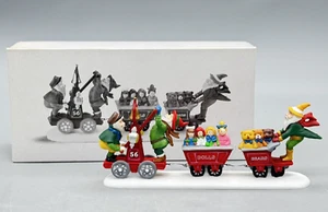LAST MINUTE DELIVERY 56367 Dept 56 HERITAGE VILLAGE NORTH POLE Box ELVES TRAIN - Picture 1 of 10