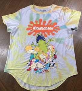 Nickelodeon Rugrats Characters Cartoon Tie Dye T-Shirt Short Sleeve Size XXL - Picture 1 of 4