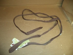 JT International Over and Under Style dunkelbraun Nylon geteilte Zügel Pony Länge - Bild 1 von 3