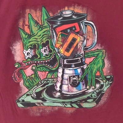 Cult Of Individuality T 恤男式 2XL XXL 红色短袖 DJ Blender 艺术 T 恤 — 第 1/4 张图片