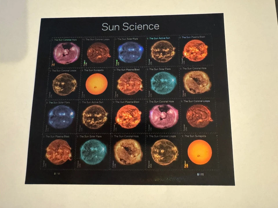 Brand New USPS Stamp Sun Science Forever Stamps Sheet Of 20 Stamps 2021 - Image 1 of 2