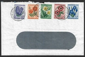Netherlands #B249-53 1953 Flowers set of 5 on cover - Picture 1 of 1