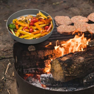 Titanium Frypan Outdoor Camping Hiking Picnic Cooking Frying Pan SKI - Picture 1 of 7