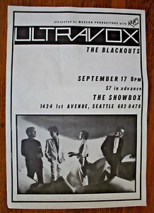 Poster Ultravox 1980's Concert Vienna (T8) - Vintage Used
