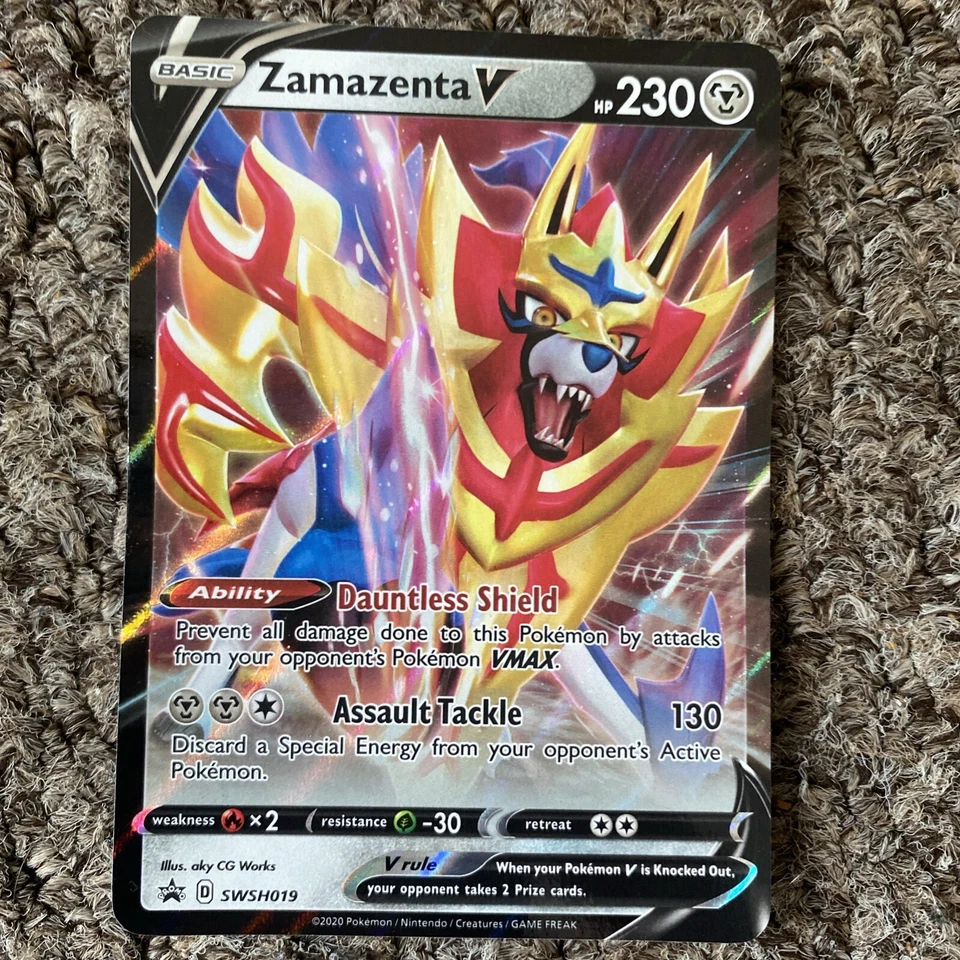 Zamazenta V SWSH019 Sword & Shield Black Star Promo Pokemon Card - Image 1 of 1